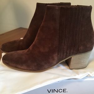 Vince suede Haider booties -worn once